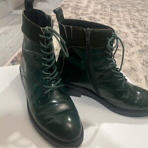 Jeffrey Campbell Dark Green Combat Boots